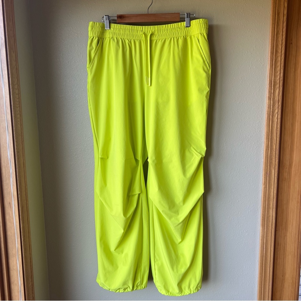 JoyLab Parachute Pants Women’s L Neon Green Yellow Gorpcore Granola Outdoor
